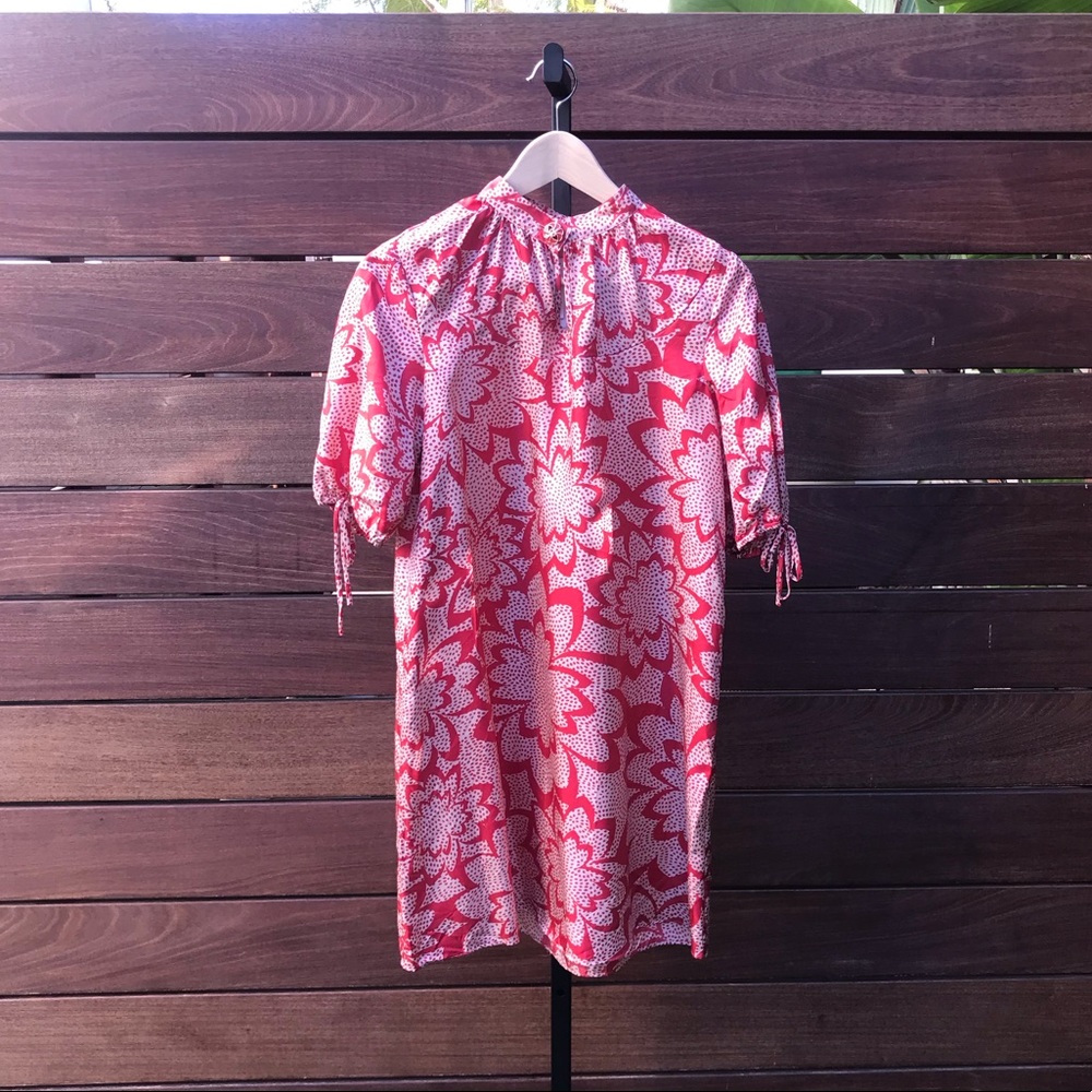 Laundry By Design Floral Silk Dress in Red